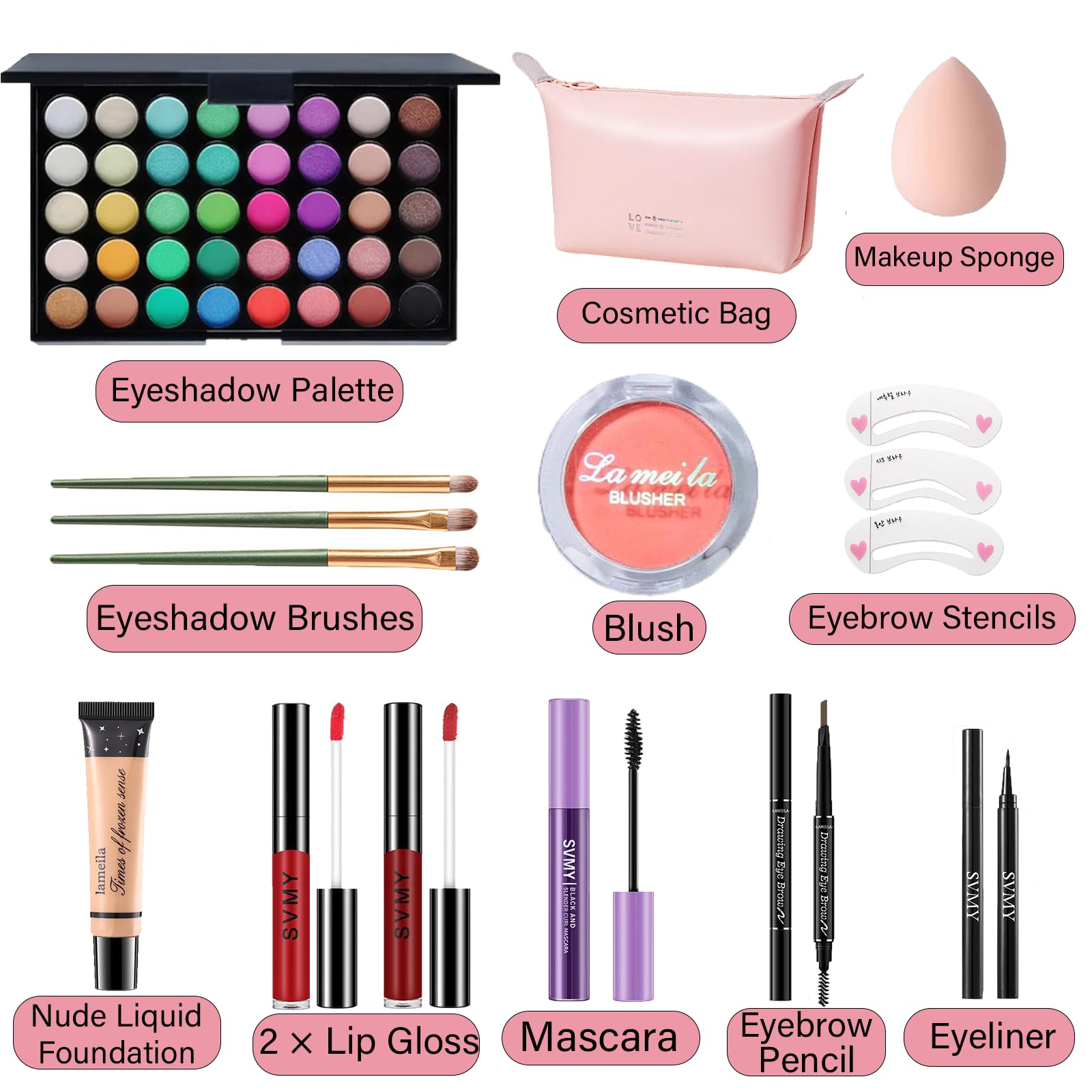 PWYSHXDF open 40-color eyeshadow palette revealing mattes and shimmers for variety