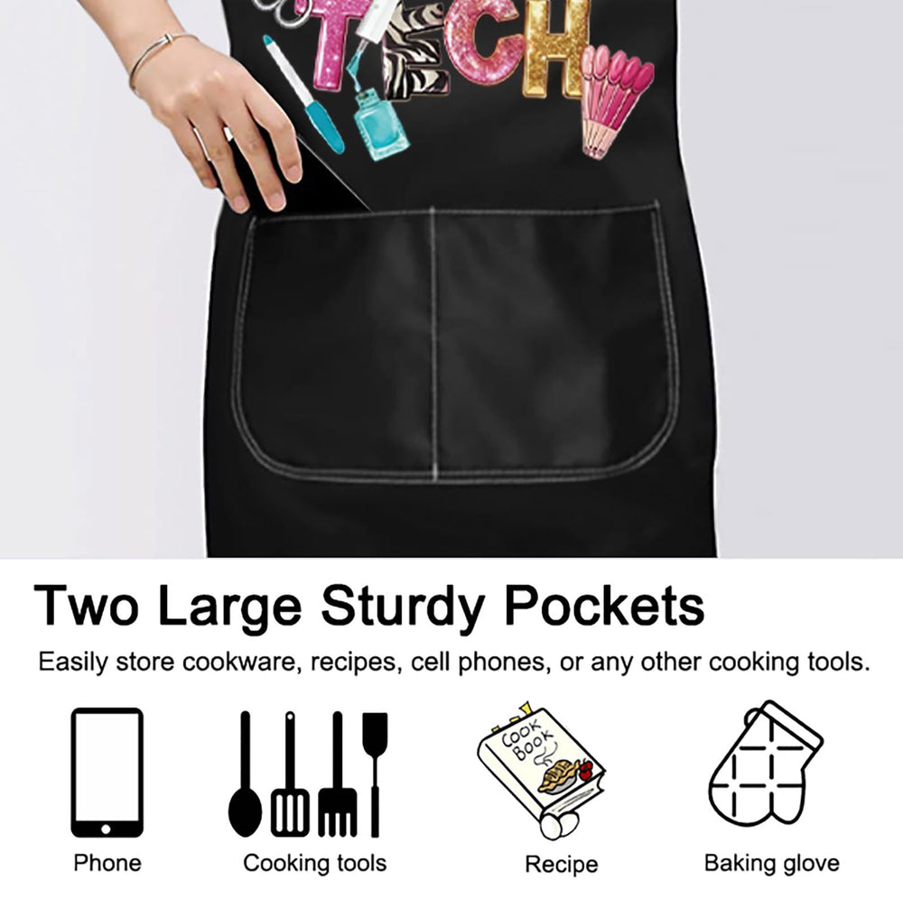 PXTIDY apron worn by technician in salon for organized tool access
