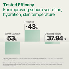 Pyunkang Yul display of cica and tea tree emphasizing soothing properties