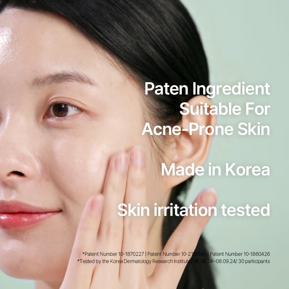 Pyunkang Yul mist on face showing cooling effect and reduced redness