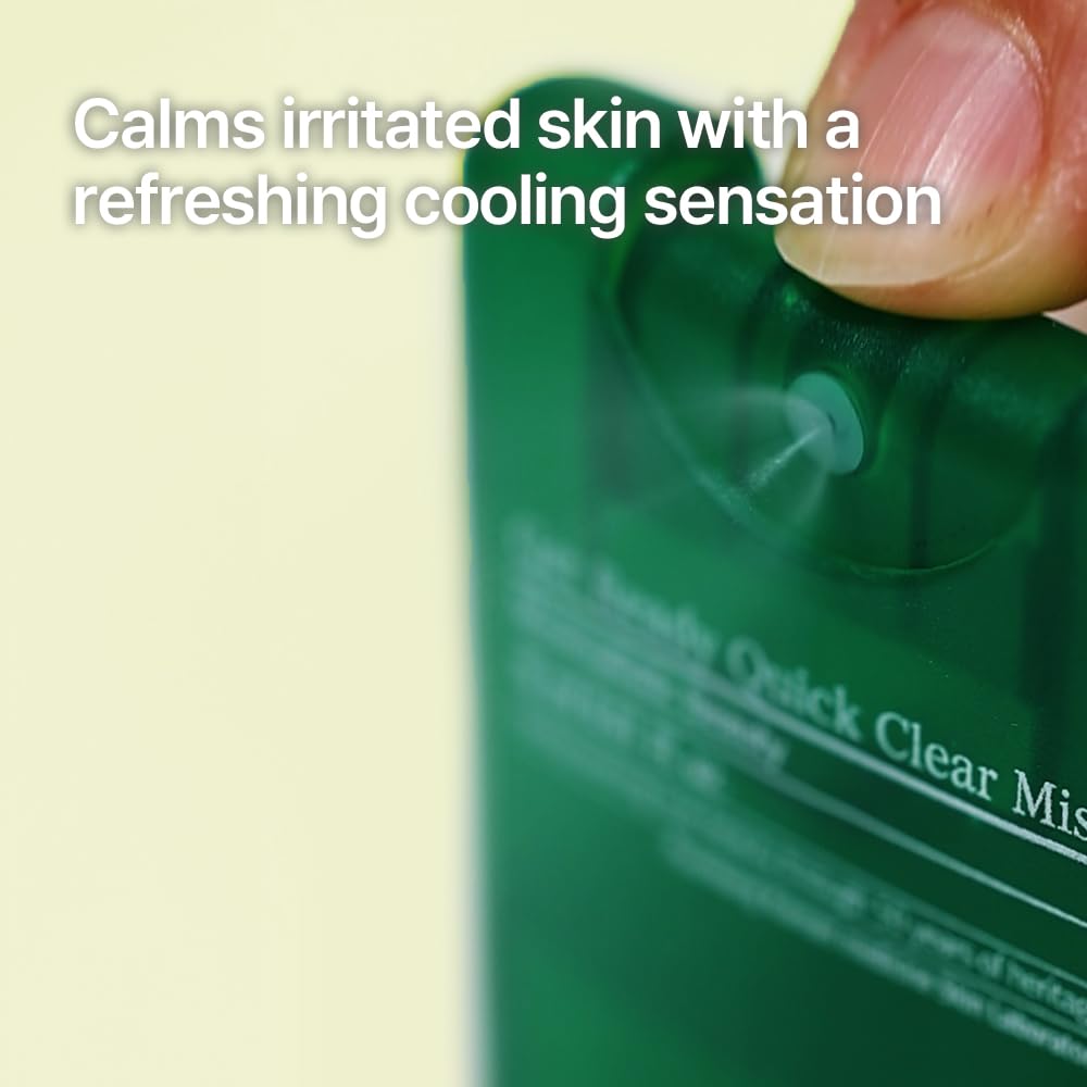 Pyunkang Yul mist in travel bag illustrating on-the-go redness relief