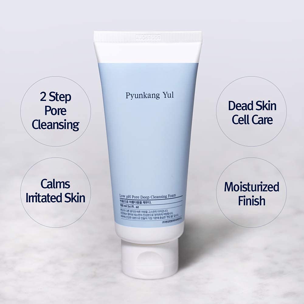 Pyunkang Yul fluffy microfoam texture closeup demonstrating gentle cleansing