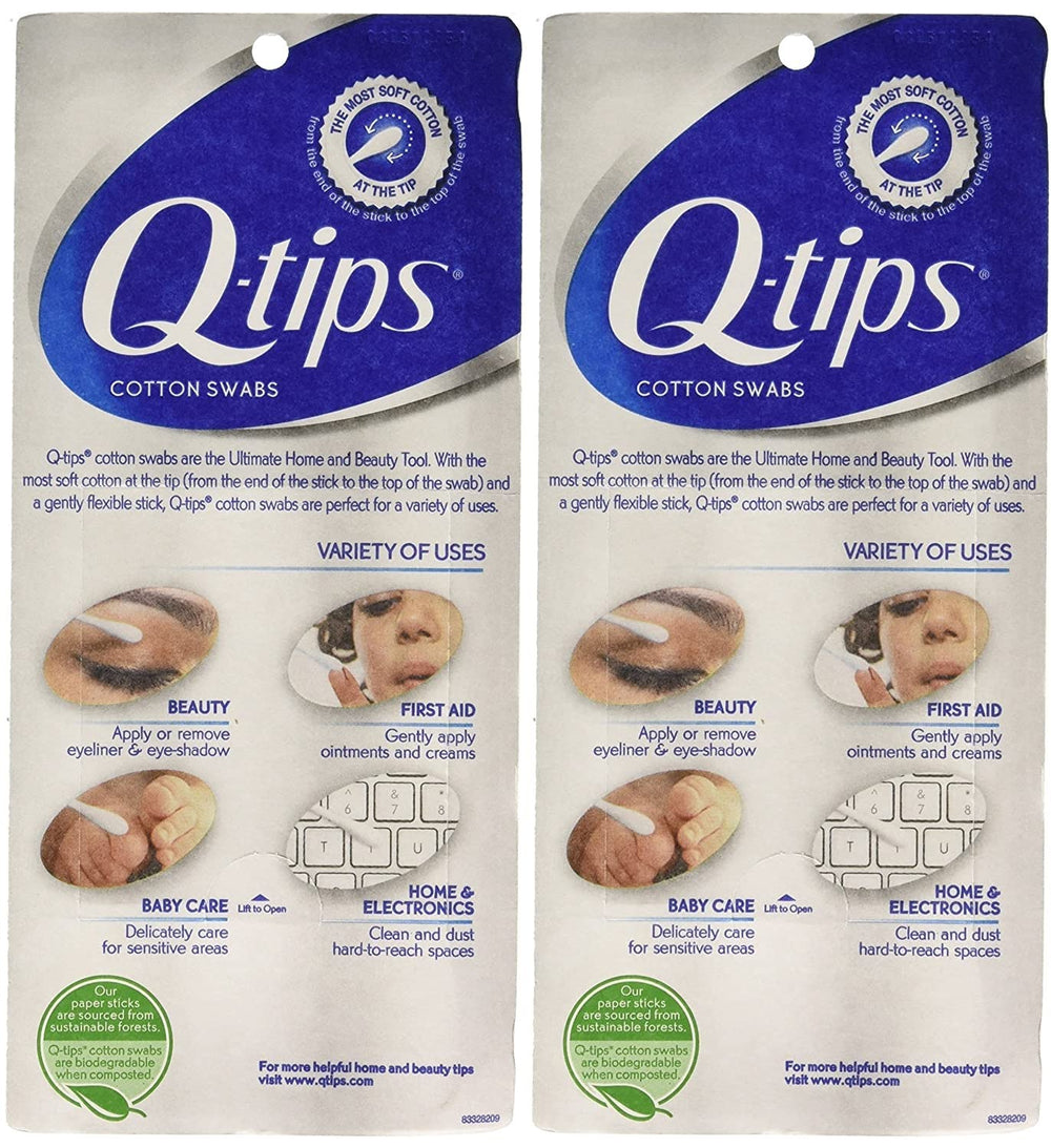 Q-tips close-up pure cotton tip detail highlighting soft absorbent surface