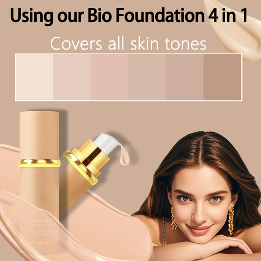 Qawnfy foundation pump close-up highlighting controlled dispensing benefit
