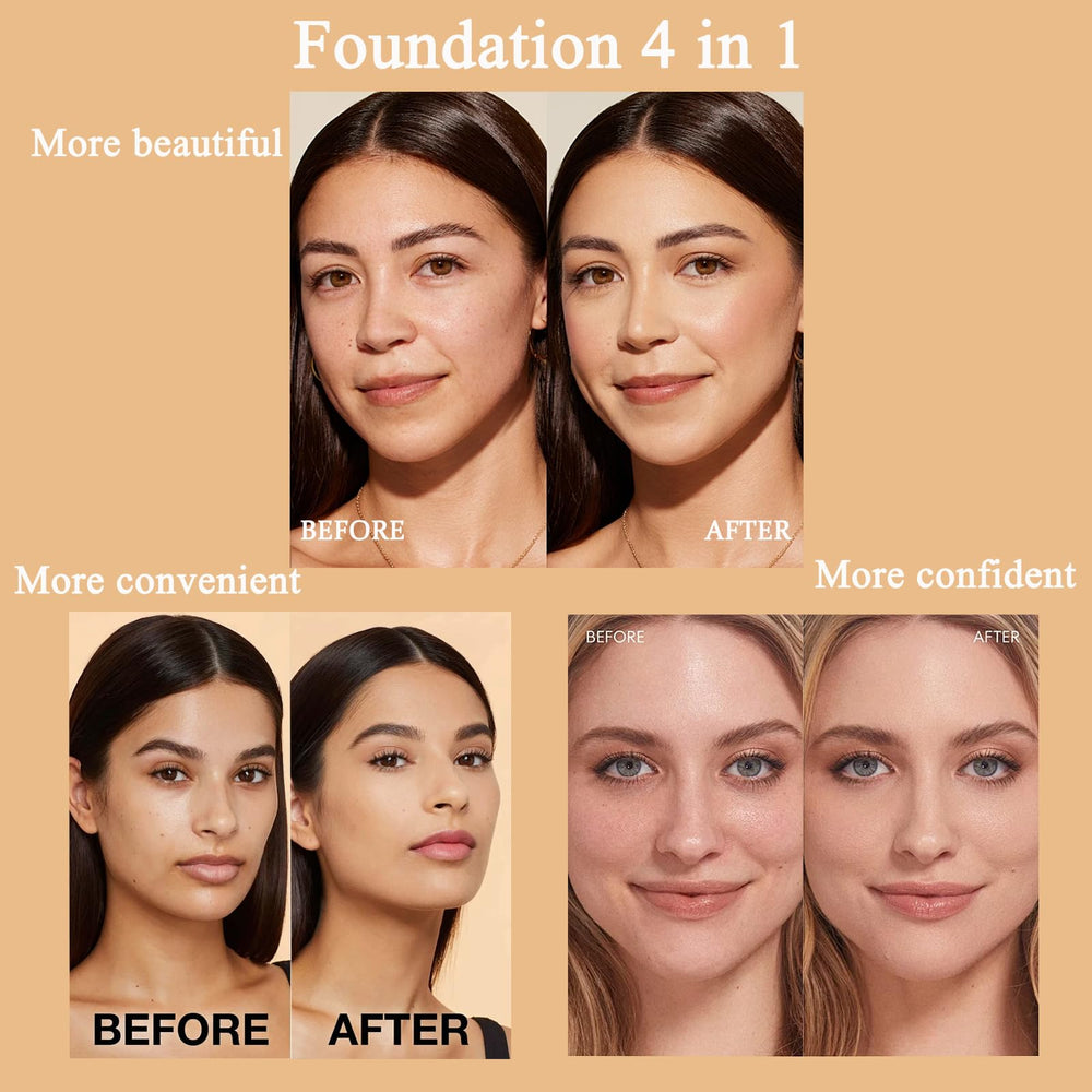 Qawnfy foundation texture dab displaying smooth hydrating finish benefit