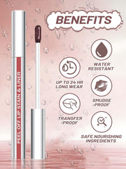 QCMME in use applying rose pink tint for clean, defined lip shape