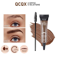 QCQX applied on model illustrating fuller, natural-looking brows