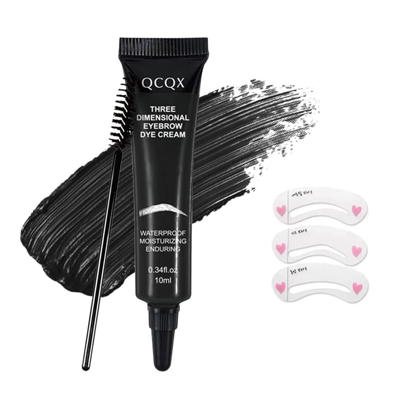 QCQX front packaging showing waterproof brow tint and benefits
