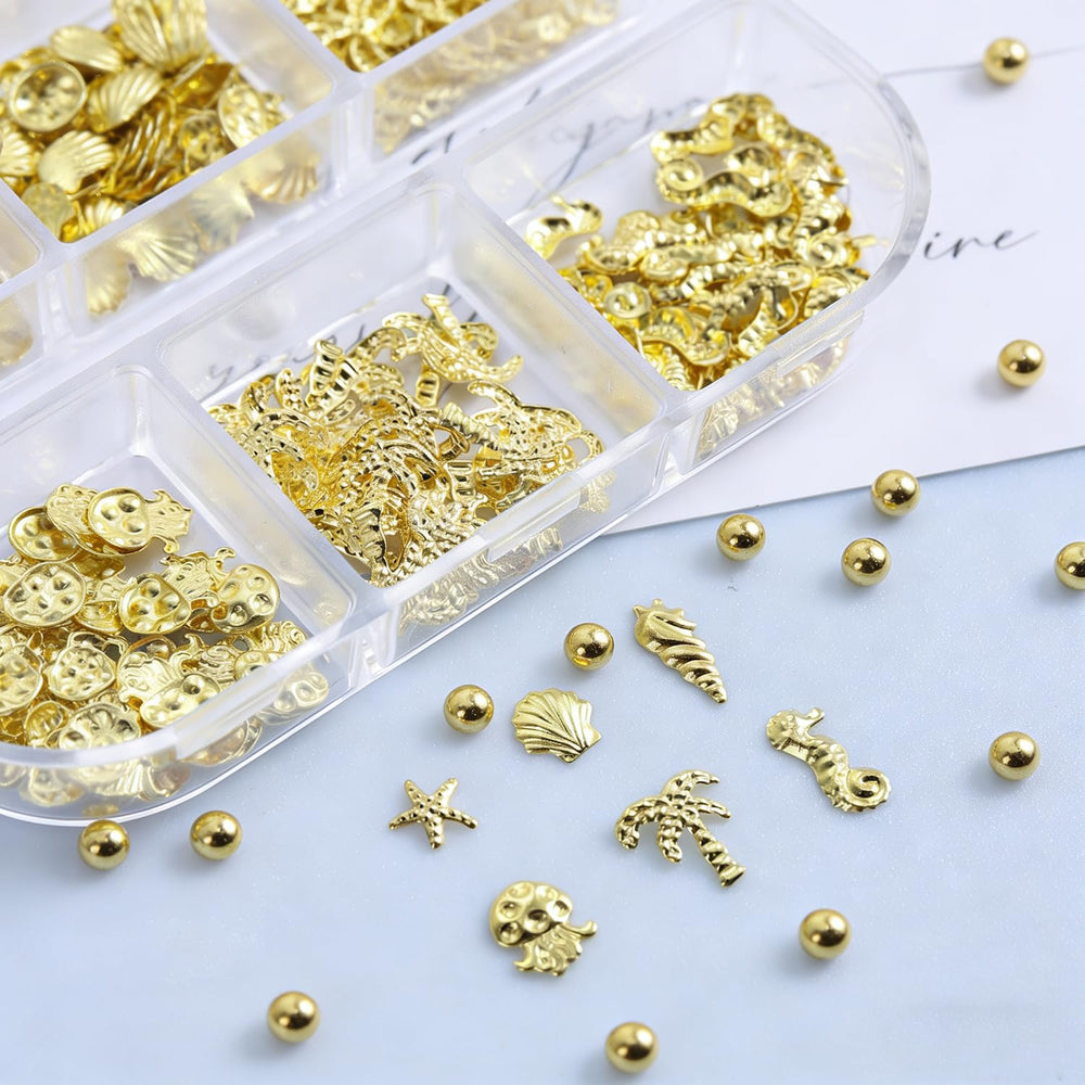 Qdsuh mixed rhinestones and gems laid out for manicure design and sparkle options