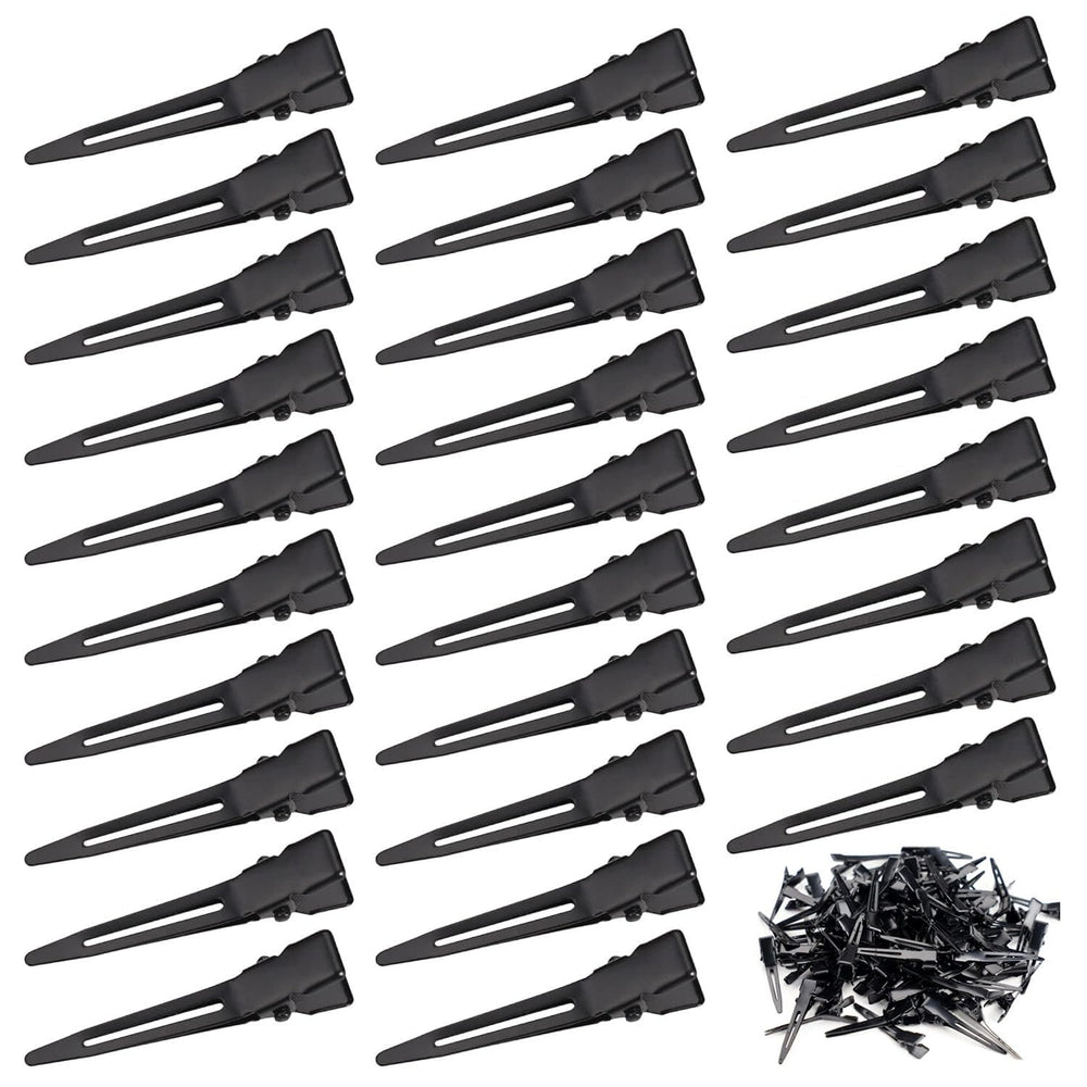 Qearl front pack of 120 black curl clips showing quantity and convenience