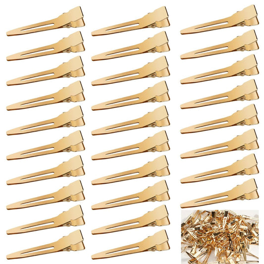Qearl front pack of 120 gold curl clips, durable and professional