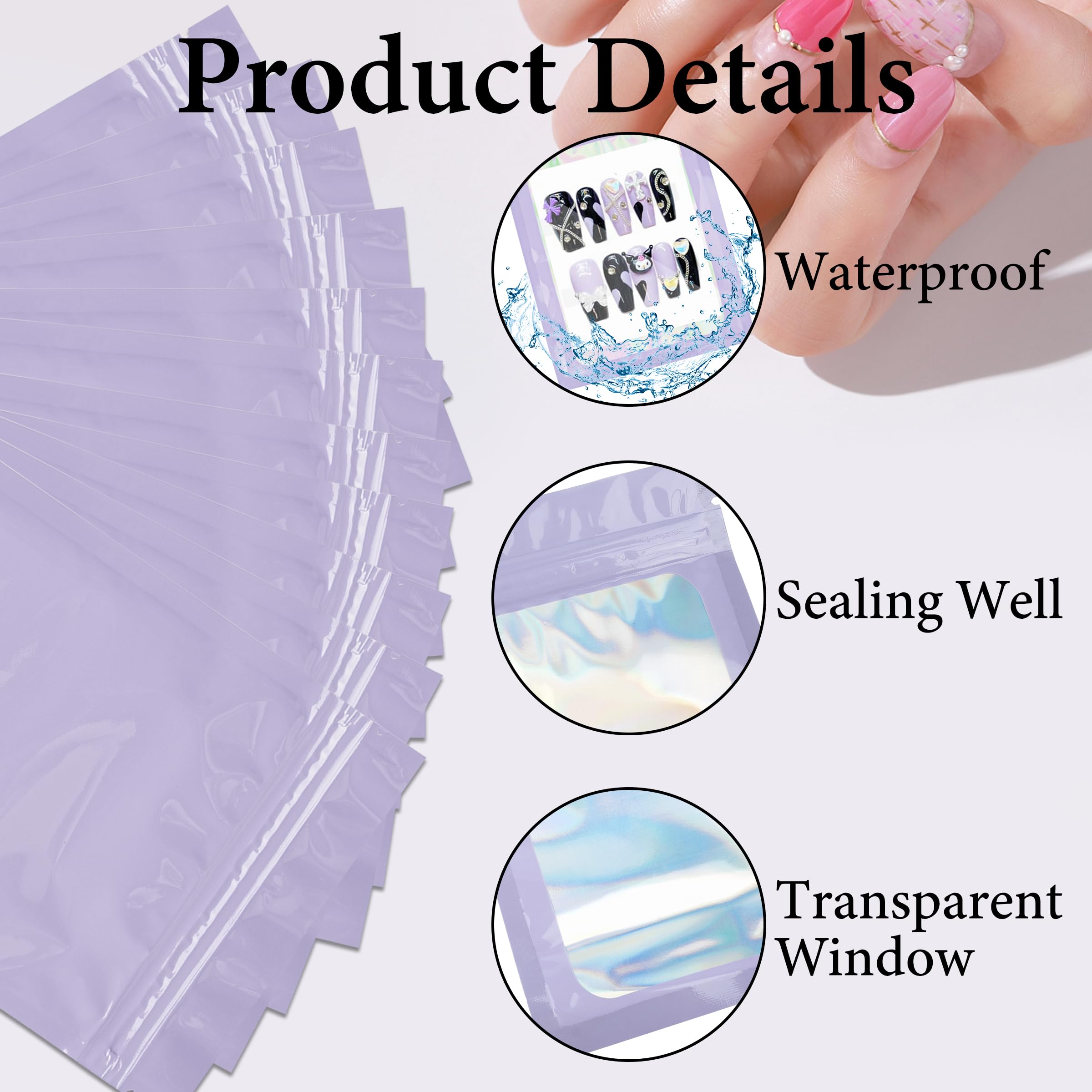 Qenk clear tape roll closeup showing adhesive strength and easy application