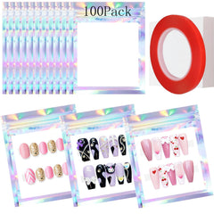 Qenk holographic bag front showing product clearly and drawing attention