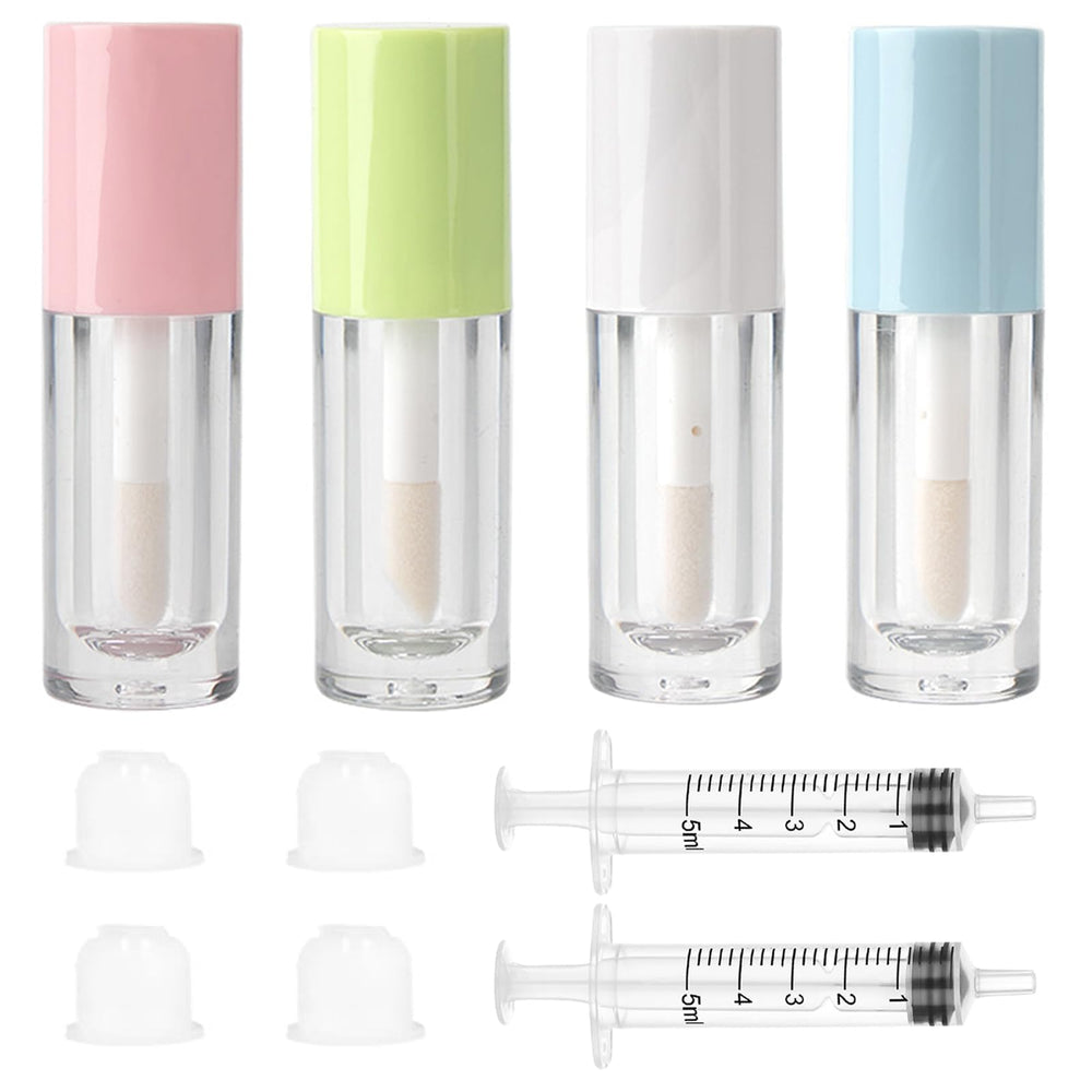 Qeuly clear lip gloss tubes front view showing compact design and convenience