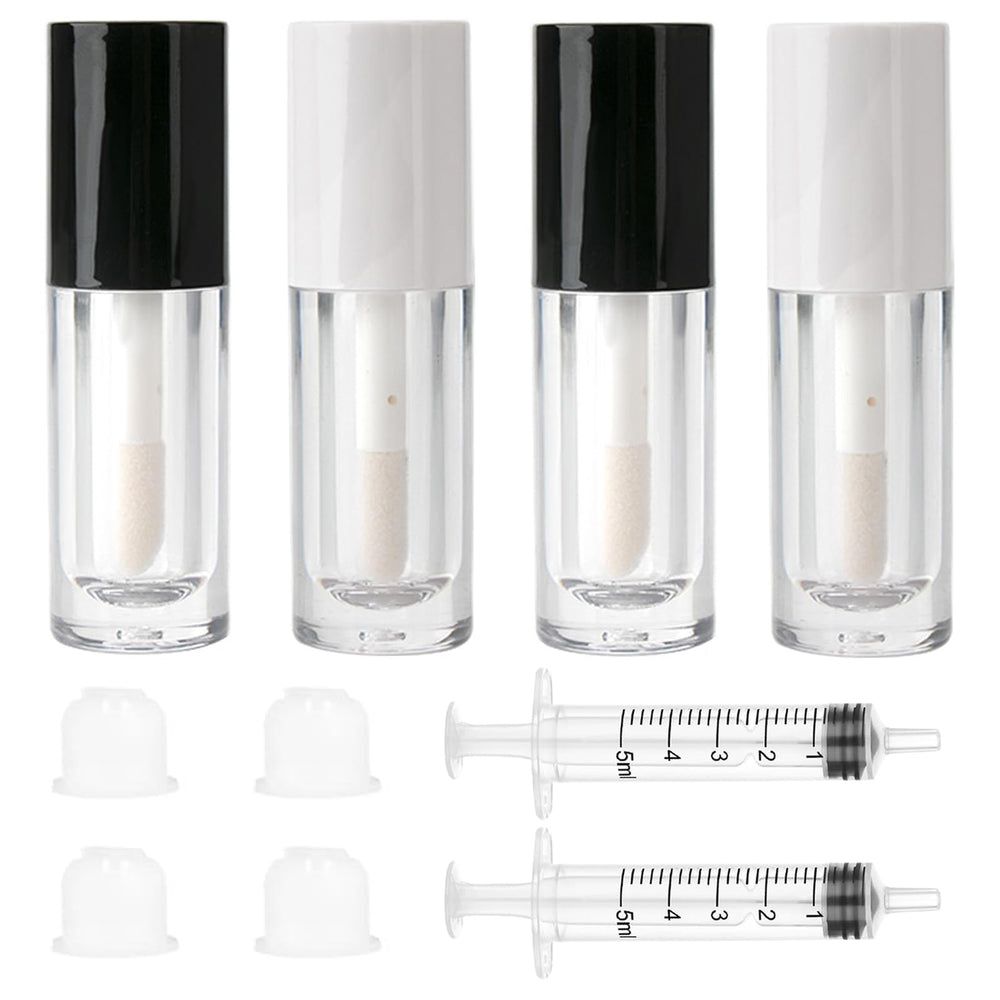 Qeuly clear tube pack front view showing compact 6ml containers and caps for easy storage