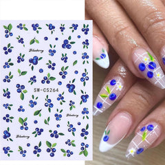 QEYRIYI stickers applied on polished nails demonstrating instant style