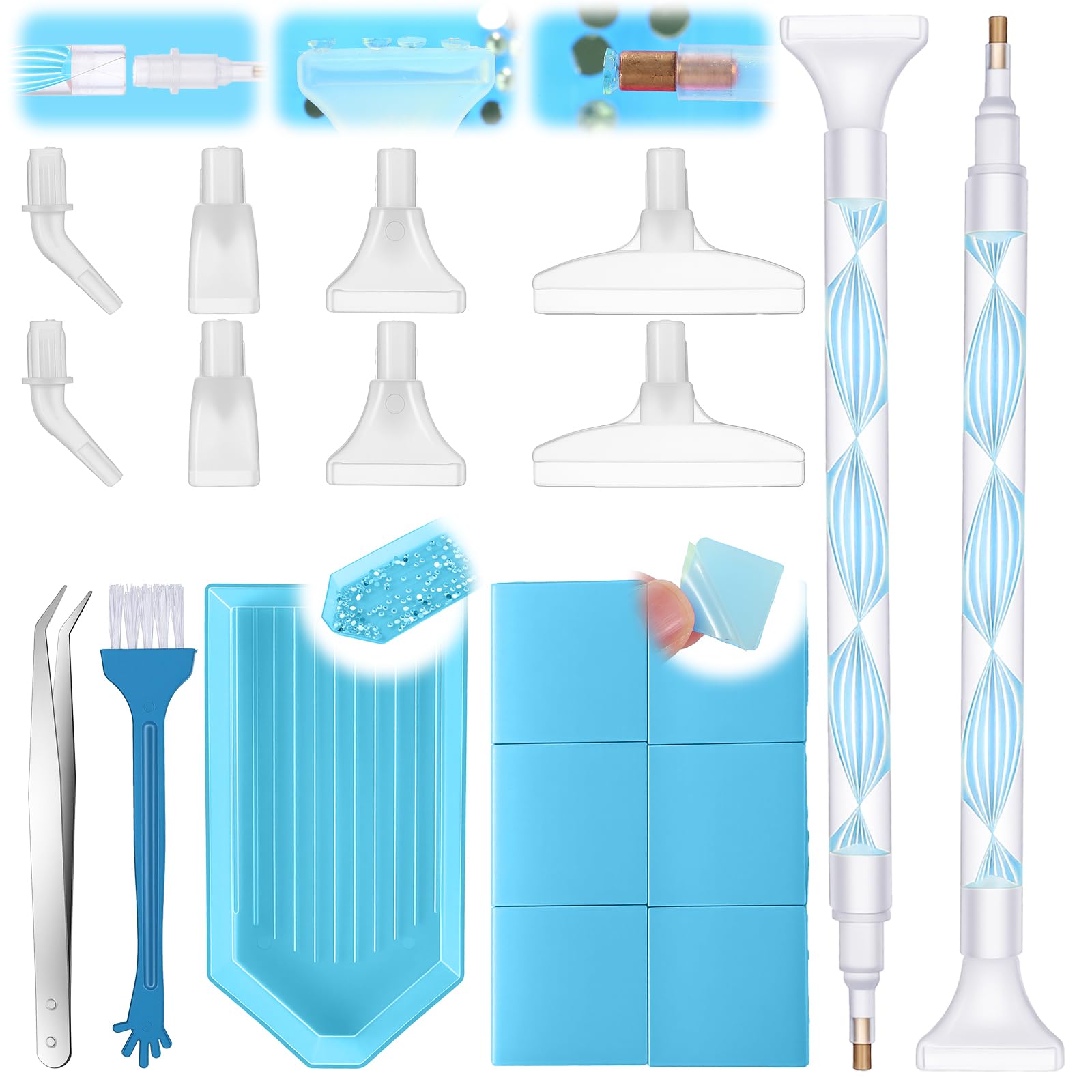 QFGasre front packaging blue kit showing complete set and easy storage benefit