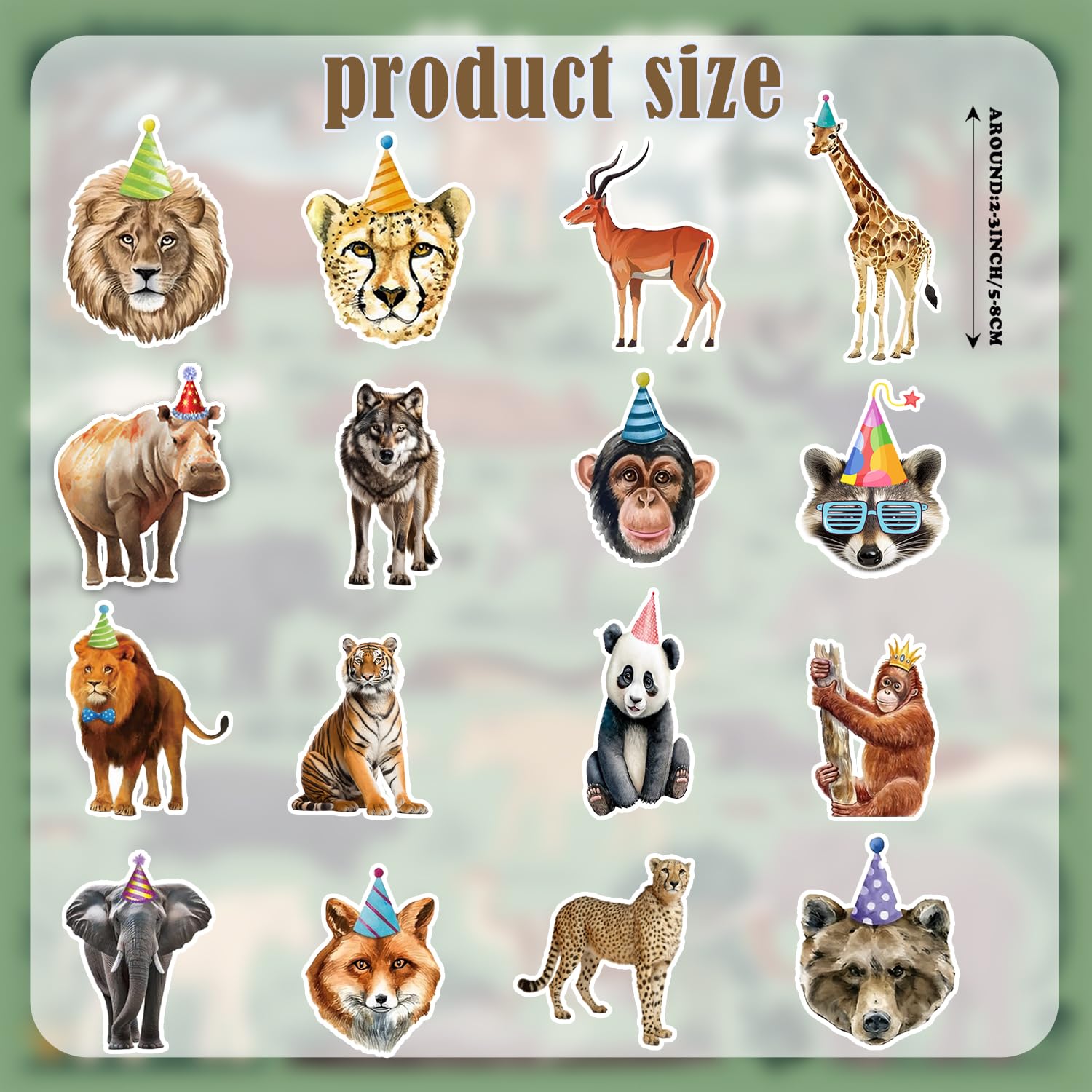 qhqqwzxqc assorted sticker sizes displayed on white background for craft planning