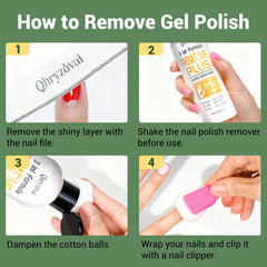 Qhryzoval before and after nails showing clean, nourished results