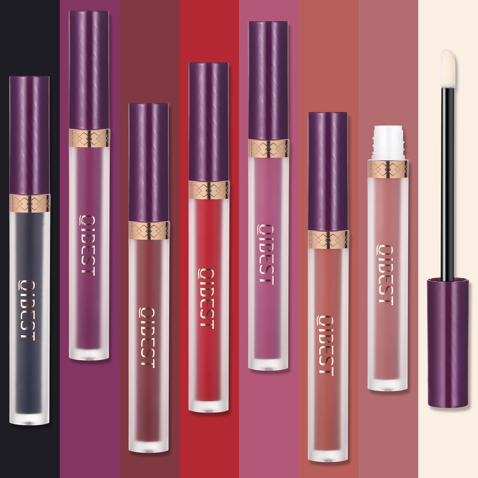 QiBest application demo creating ombré lip, easy blending and layering