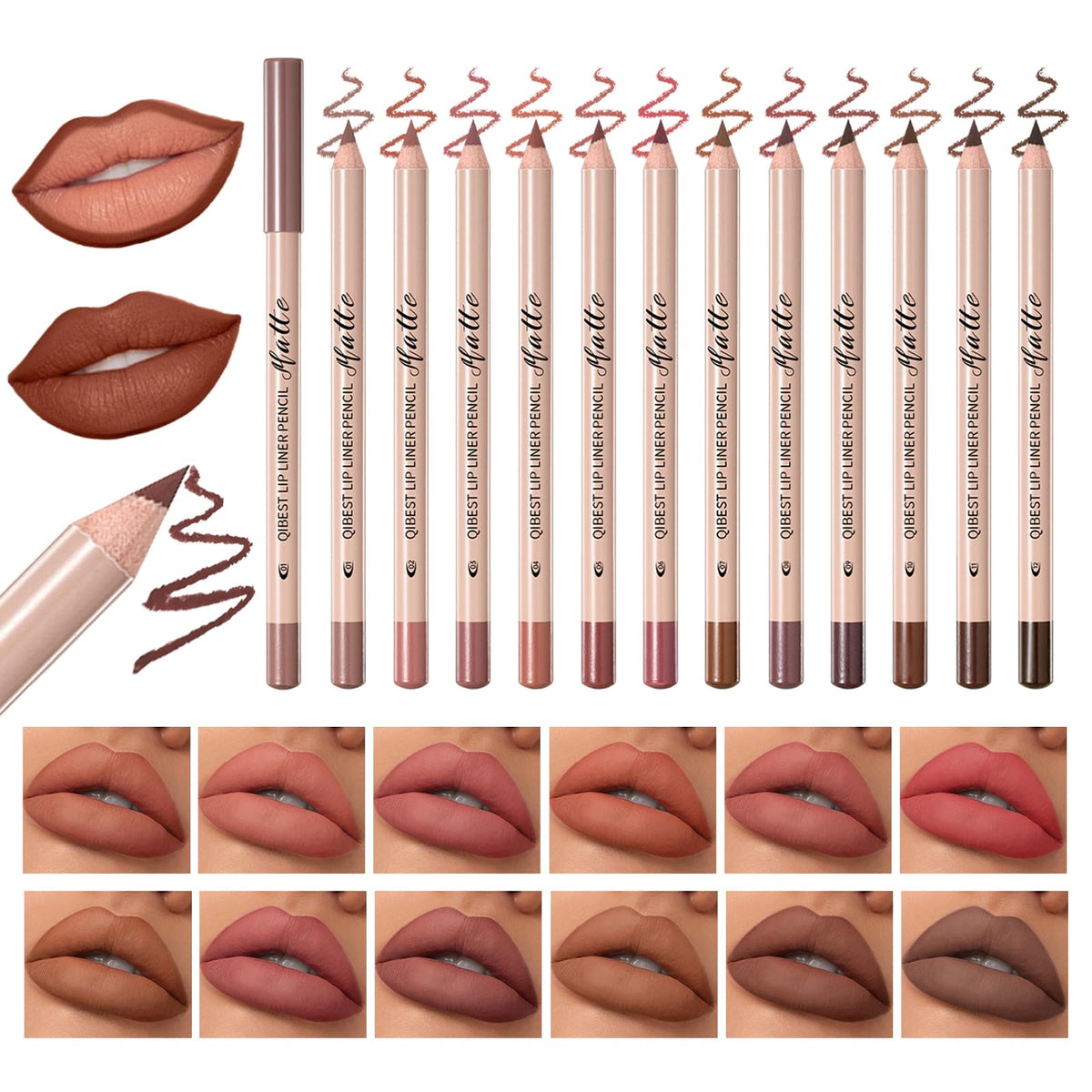 QiBest front packaging showing 12-piece set, clear product variety benefit