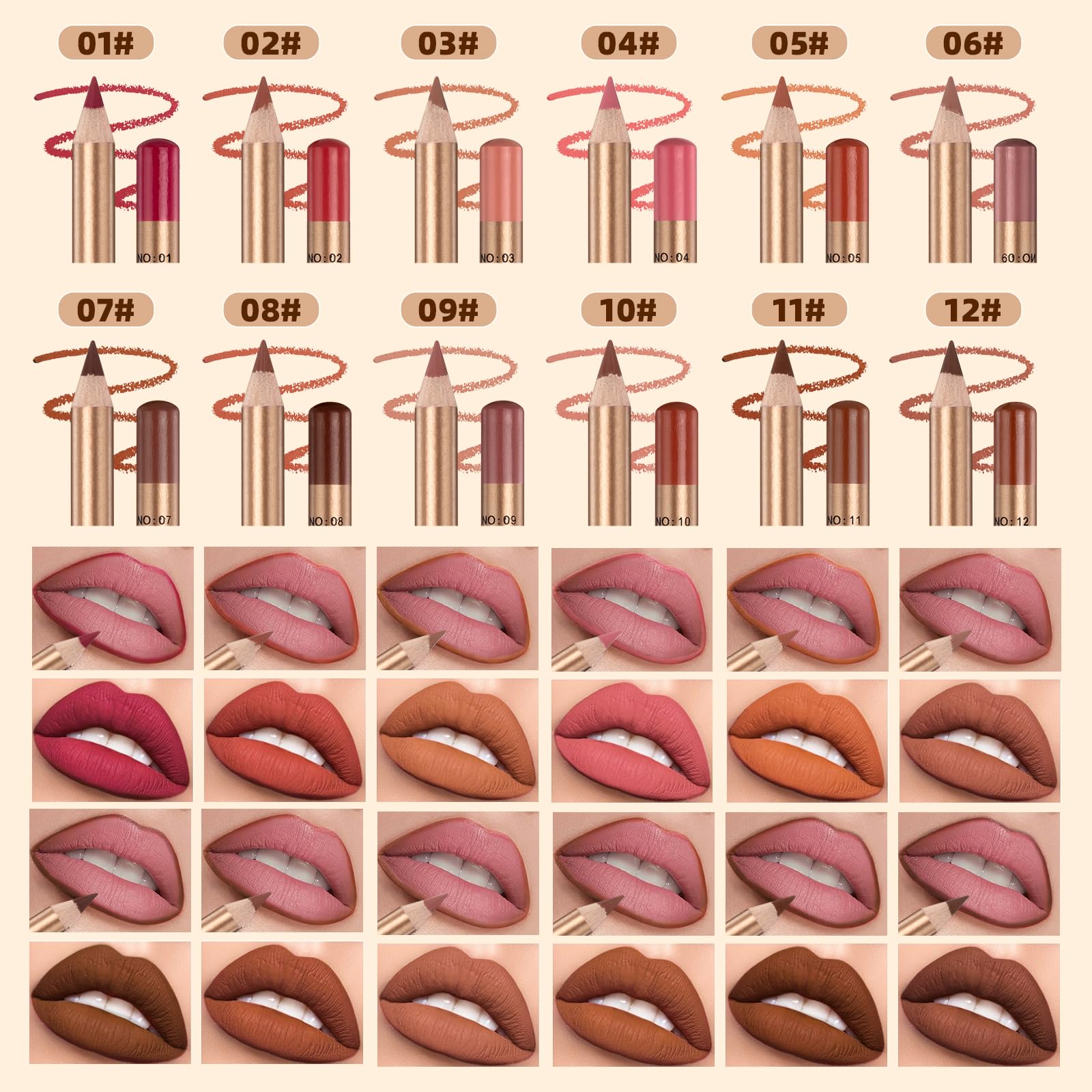 QiBest laid-out shade array of pencils, wide color choice benefit