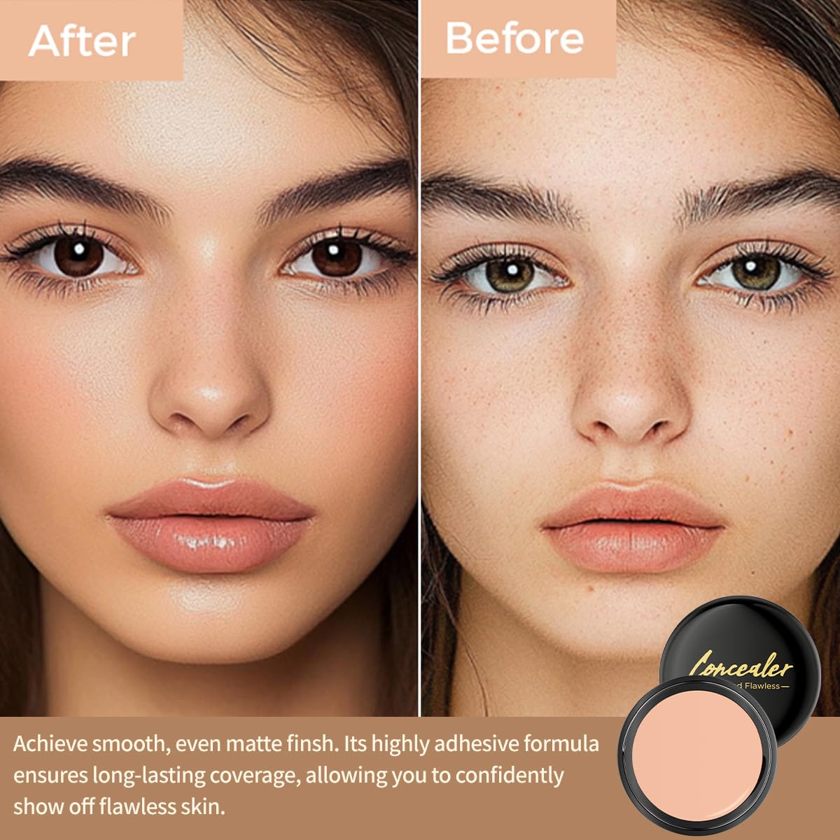 QIC concealer application with finger demonstrating easy blending benefit