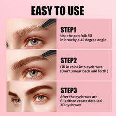 QIC before and after brows showing sparse areas filled naturally