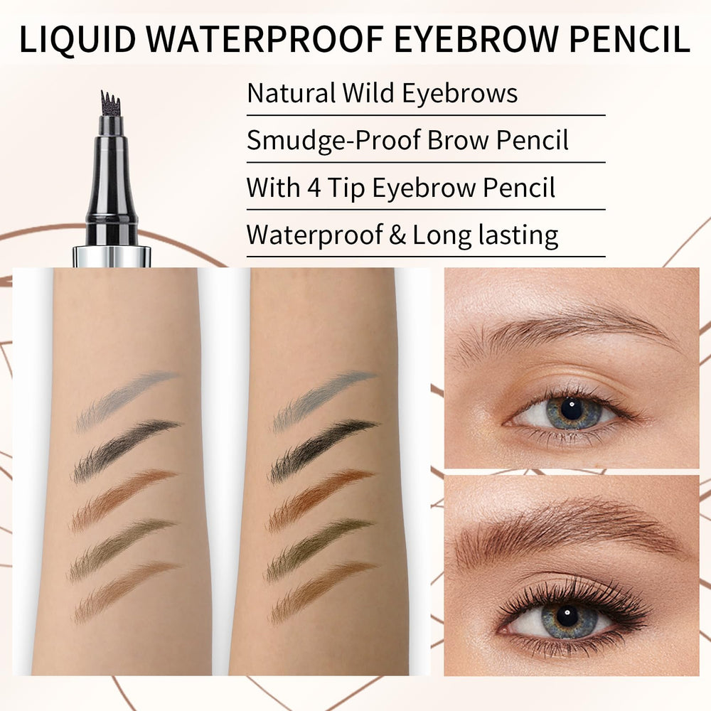 QIC brow lifestyle makeup setup showing versatile use as brow and liner