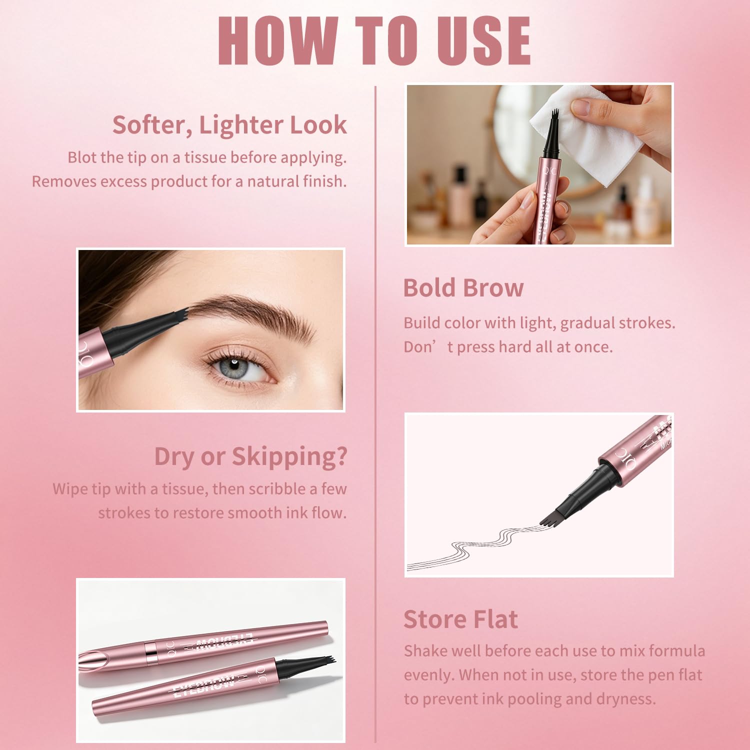 QIC close-up of four-tip nib for hair-like precision