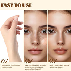 QIC concealer in a makeup bag lifestyle shot showing portable benefit