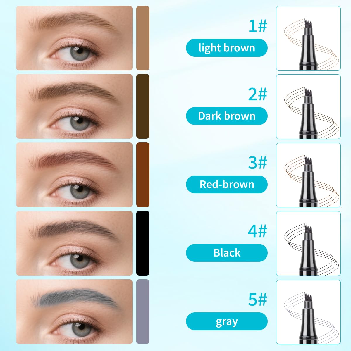 QIC texture stroke swatch displays natural-looking hair strokes