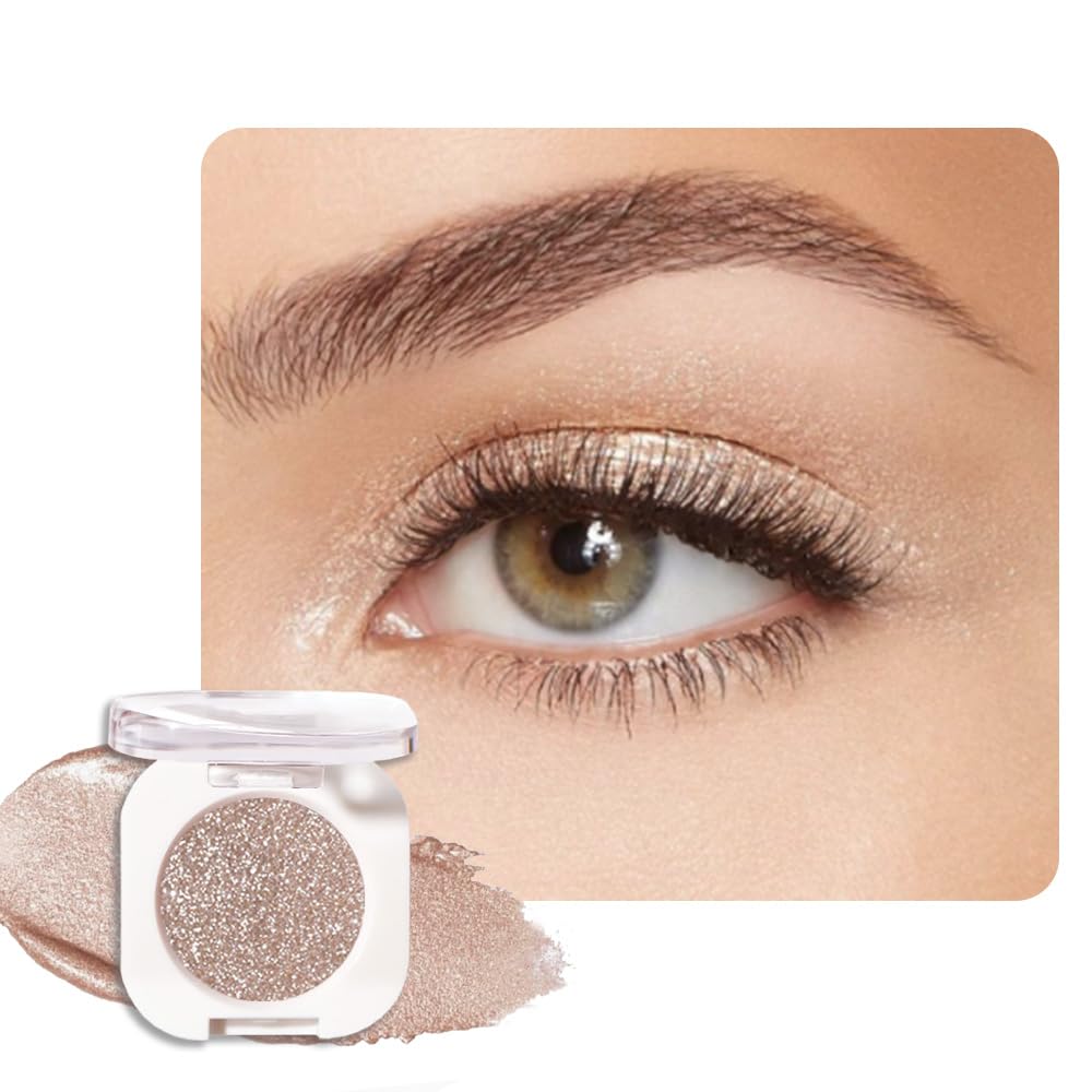 QIDSTERS front pan showing nude glitter shade and precise pigmentation benefit