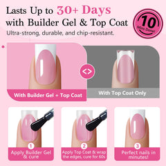 QIEK close-up of the 3mm French tip detail with precise white edge visible for a polished look