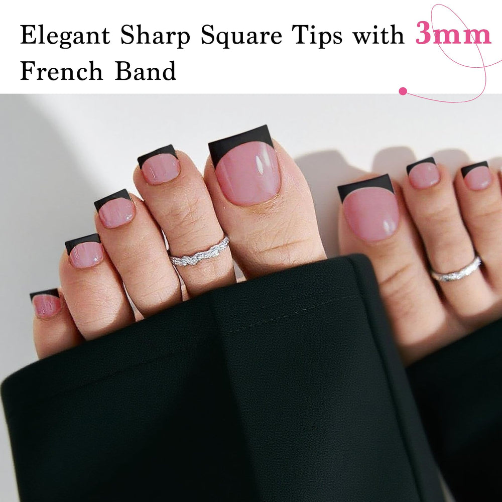QIEK close-up of sharp square edge highlighting clean French outline
