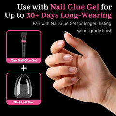 QIEK showing gel glue application before UV/LED cure for stronger adhesion