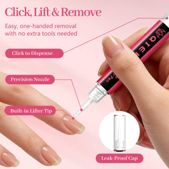 QIEK kit contents laid out showing glue and two remover pens