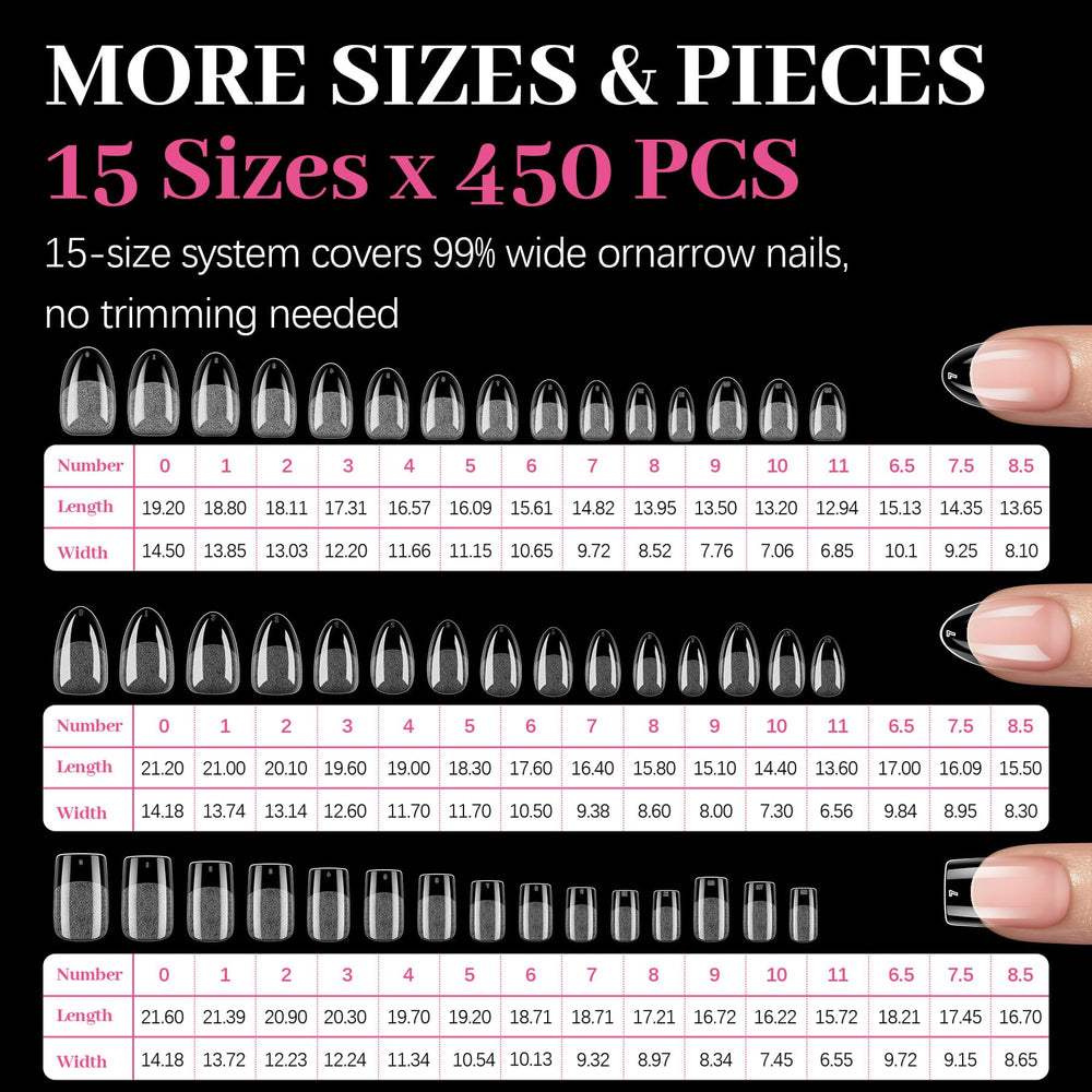 QIEK lifestyle image of short almond nails on hands for everyday polished look