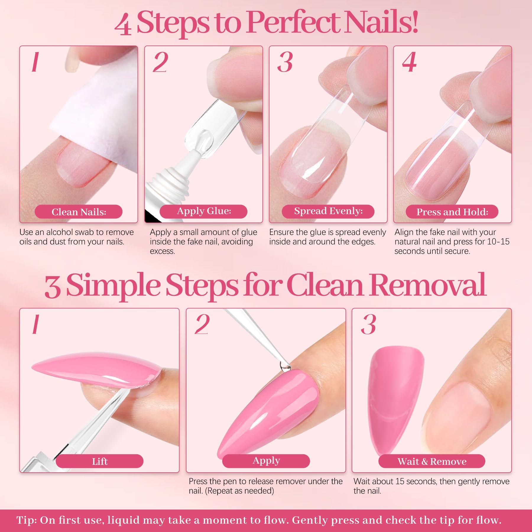 QIEK lifestyle image of woman using kit for easy DIY nails