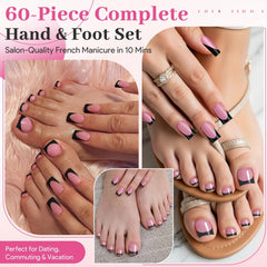 QIEK nails with clear topcoat demonstrating glossy finish
