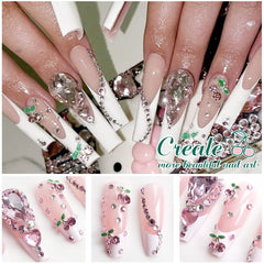 qiipii close-up of cherry rhinestone detail showcasing sparkle