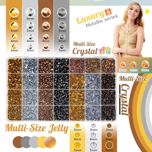 qiipii close-up of 3mm to 6mm resin gem texture highlighting reflective finish