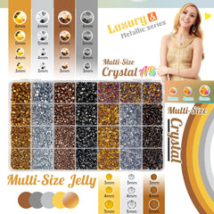 qiipii close-up of 3mm to 6mm resin gem texture highlighting reflective finish