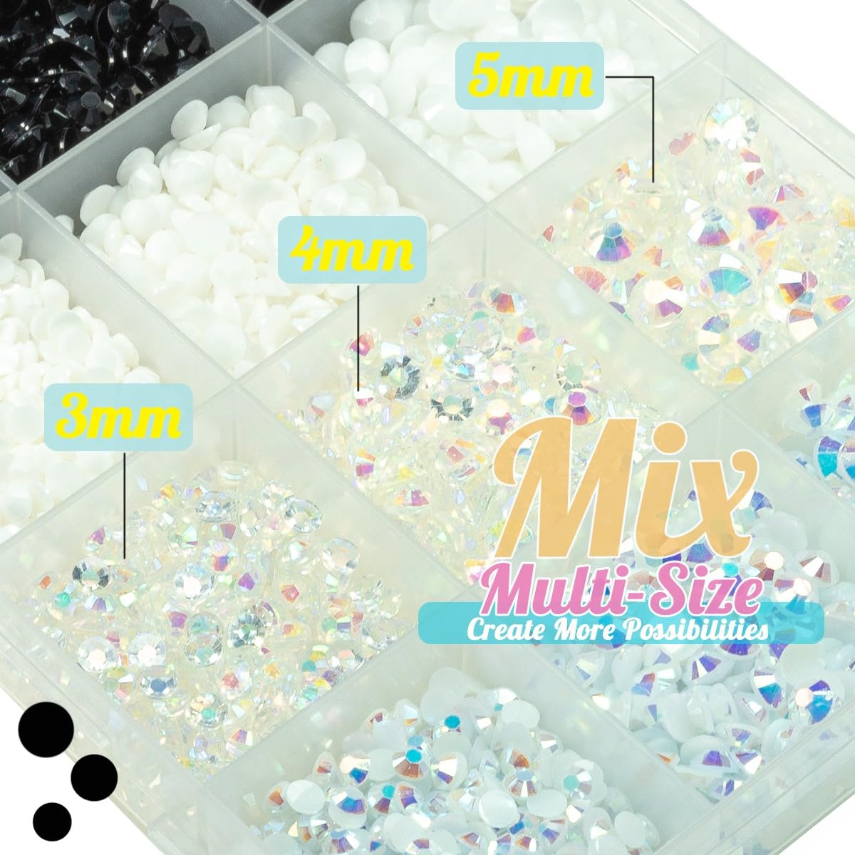qiipii closeup facet detail highlighting resin sparkle and consistent shape for precise work