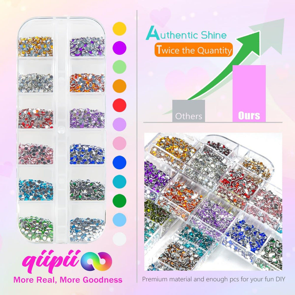 qiipii close-up of 2mm facets highlighting sparkle and reflective brilliance