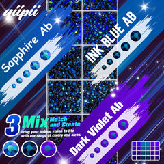 qiipii close-up of resin rhinestone surface texture highlighting sparkle and color pop