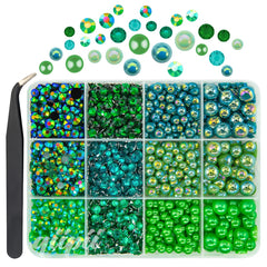 qiipii emerald green box front showing organized compartments and colors for easy selection