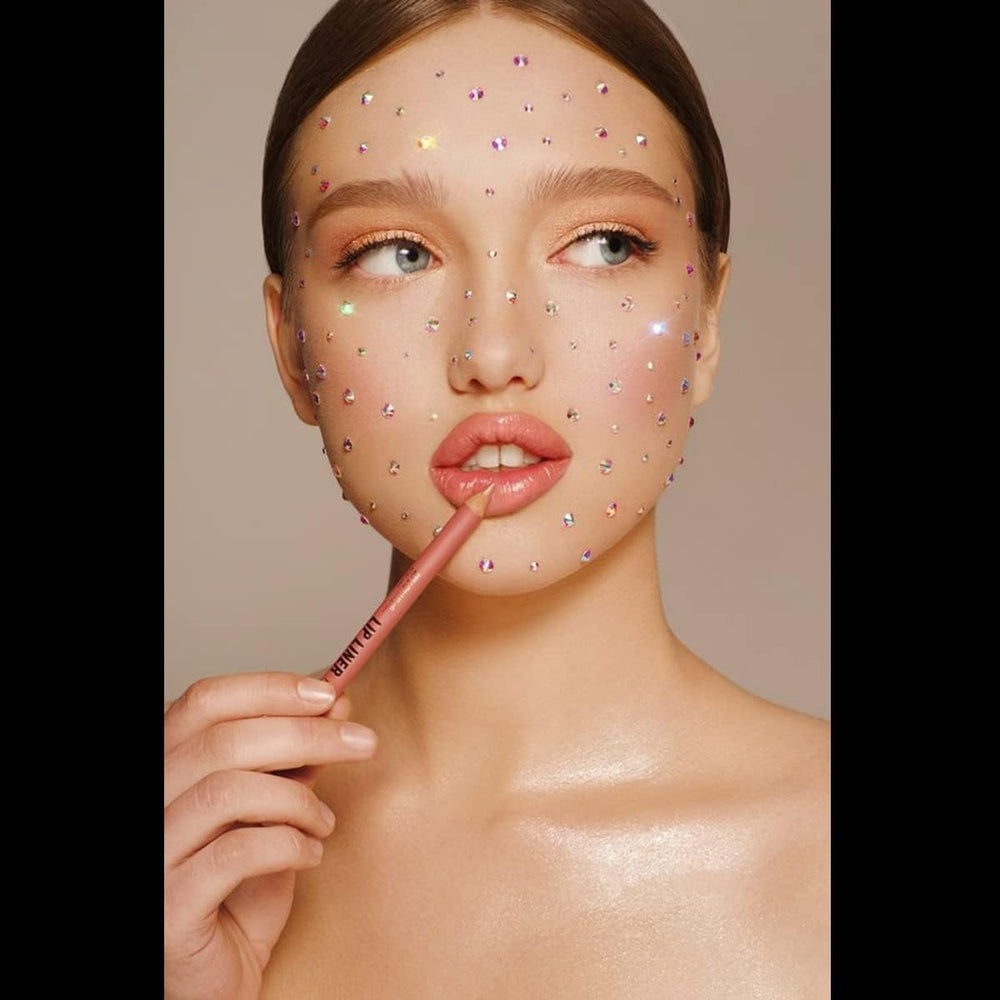 qiipii rhinestones used for face makeup accents showing shimmer and precision