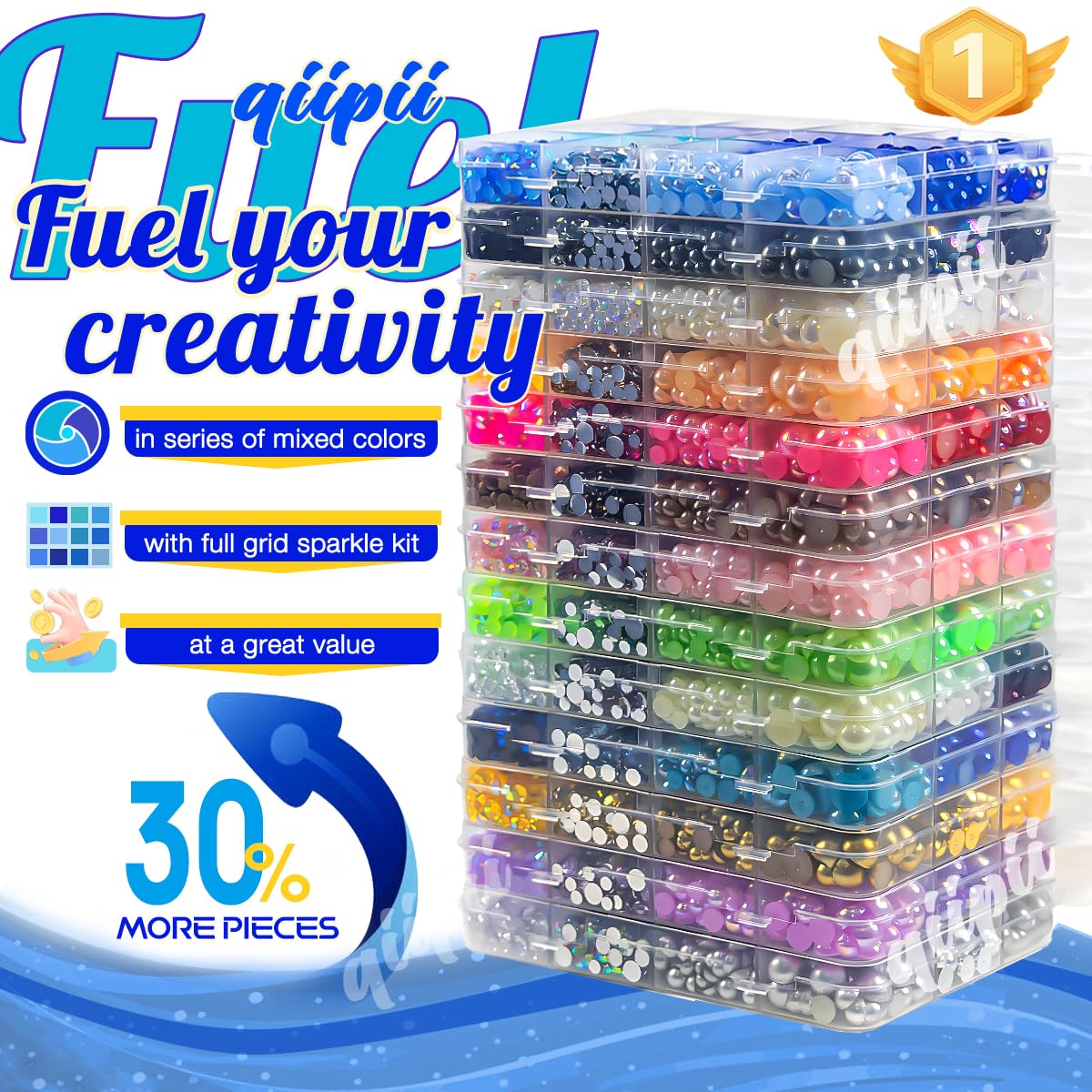 qiipii macro of flatback pearl texture highlighting smooth finish and reflective sheen