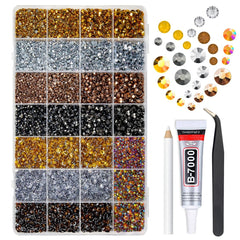 qiipii open box showing 28 metallic gem compartments for easy selection